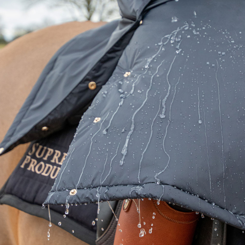 Supreme Products Active Junior Show Rider Waterproof Coat - Black/Gold-3